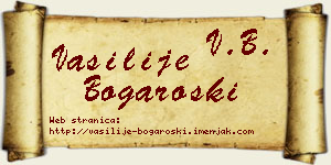 Vasilije Bogaroški vizit kartica